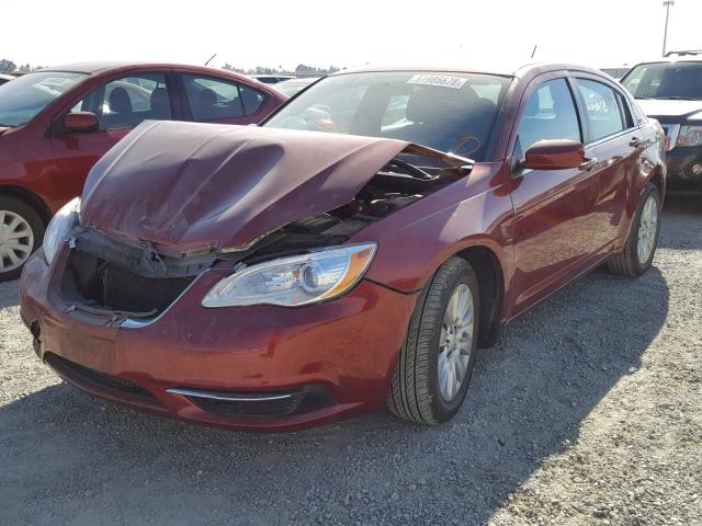 1C3CCBAB8EN140957 - 2014 CHRYSLER 200 LX RED photo 2