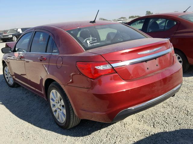 1C3CCBAB8EN140957 - 2014 CHRYSLER 200 LX RED photo 3