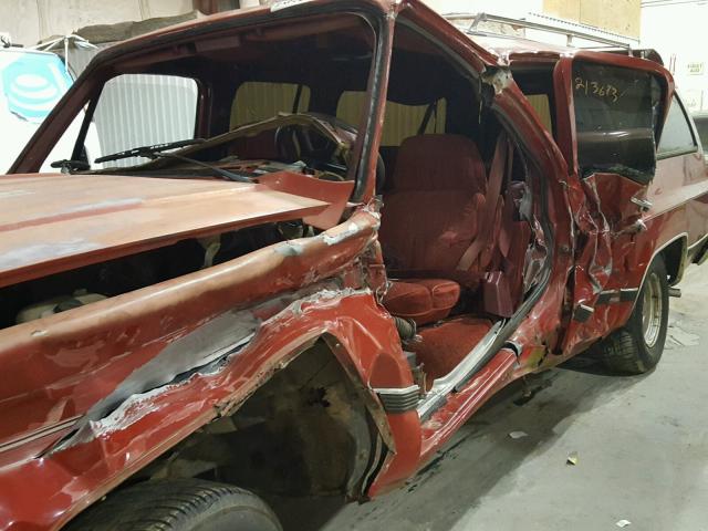 1GNER16K2LF143664 - 1990 CHEVROLET SUBURBAN R RED photo 9