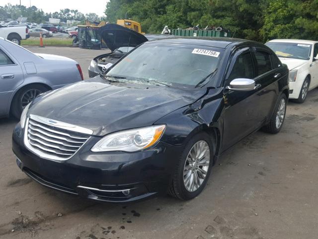 1C3CCBCB1CN257919 - 2012 CHRYSLER 200 LIMITE BLACK photo 2