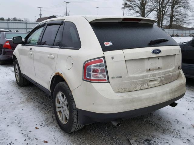 2FMDK48C08BA18151 - 2008 FORD EDGE SEL WHITE photo 3