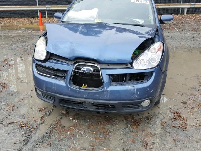 4S4WX85D674409229 - 2007 SUBARU B9 TRIBECA BLUE photo 9