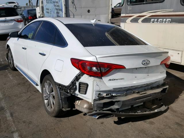 5NPE34AF0HH500729 - 2017 HYUNDAI SONATA SPO WHITE photo 3