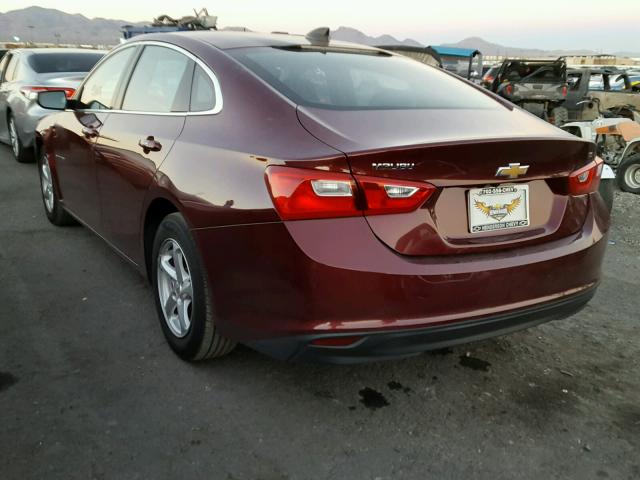 1G1ZB5ST1GF303701 - 2016 CHEVROLET MALIBU LS RED photo 3