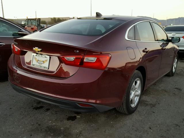1G1ZB5ST1GF303701 - 2016 CHEVROLET MALIBU LS RED photo 4