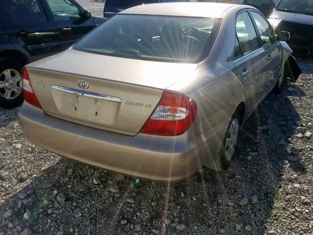 4T1BE32K83U669734 - 2003 TOYOTA CAMRY LE GOLD photo 4