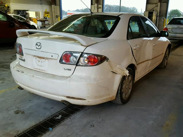 1YVHP80DX65M27255 - 2006 MAZDA 6 S WHITE photo 4