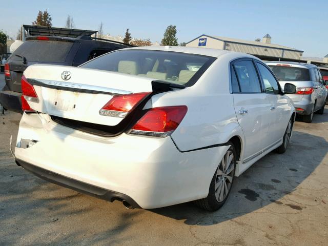 4T1BK3DB4BU440200 - 2011 TOYOTA AVALON BAS WHITE photo 4