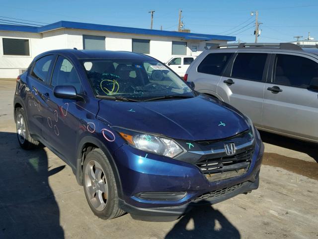 3CZRU5H38HM708636 - 2017 HONDA HR-V LX BLUE photo 1