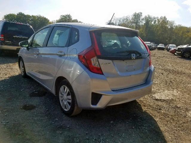 3HGGK5H53FM711172 - 2015 HONDA FIT LX SILVER photo 3