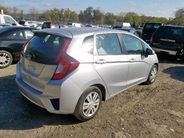 3HGGK5H53FM711172 - 2015 HONDA FIT LX SILVER photo 4