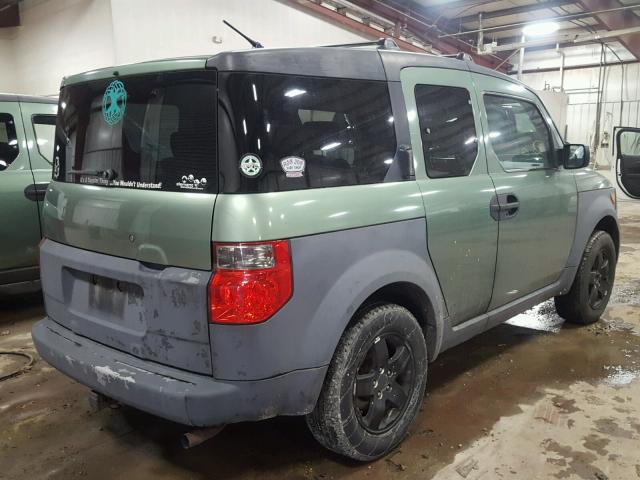 5J6YH28684L034542 - 2004 HONDA ELEMENT EX GREEN photo 4