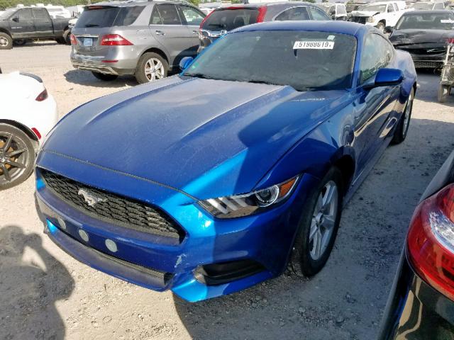 1FA6P8AM3H5219481 - 2017 FORD MUSTANG BLUE photo 2