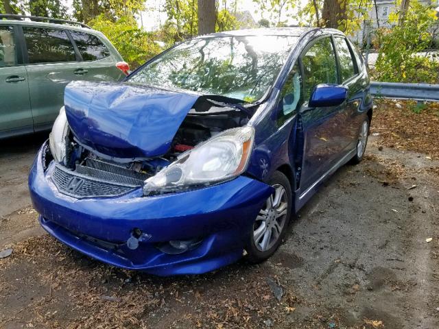 JHMGE8H55BC007184 - 2011 HONDA FIT SPORT BLUE photo 2