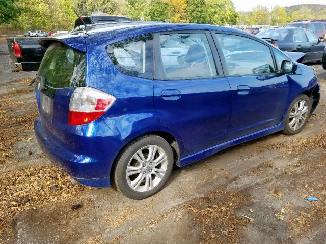 JHMGE8H55BC007184 - 2011 HONDA FIT SPORT BLUE photo 4