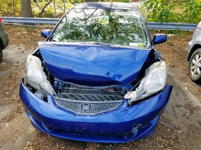 JHMGE8H55BC007184 - 2011 HONDA FIT SPORT BLUE photo 7