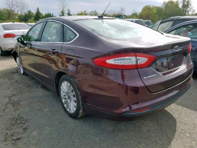 3FA6P0LUXDR224635 - 2013 FORD FUSION SE MAROON photo 3