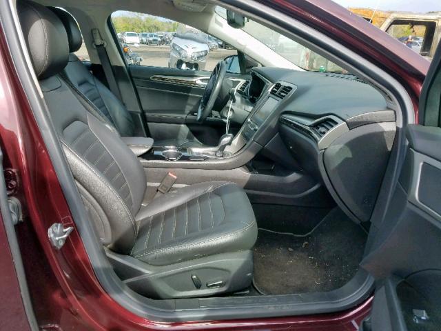 3FA6P0LUXDR224635 - 2013 FORD FUSION SE MAROON photo 5