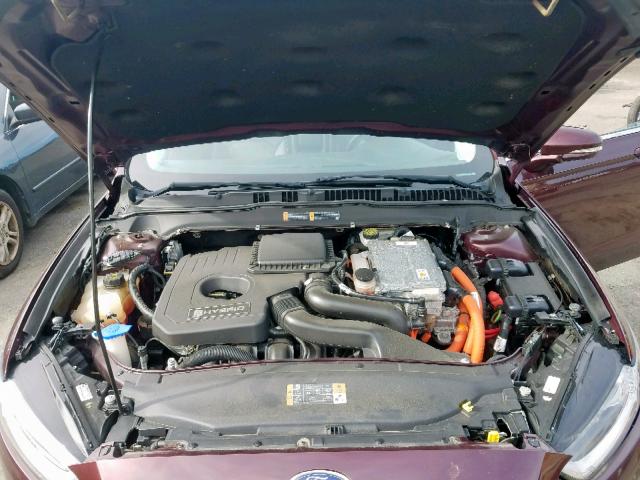 3FA6P0LUXDR224635 - 2013 FORD FUSION SE MAROON photo 7