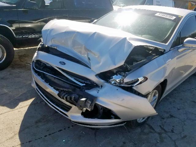 3FA6P0H73ER394498 - 2014 FORD FUSION SE SILVER photo 9