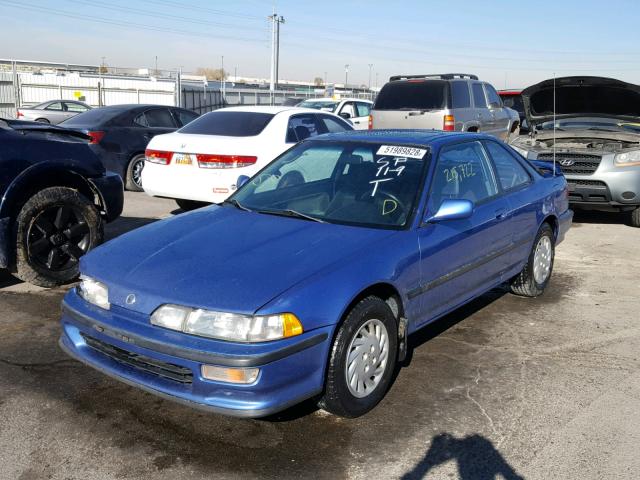 JH4DA9354NS005786 - 1992 ACURA INTEGRA LS BLUE photo 2