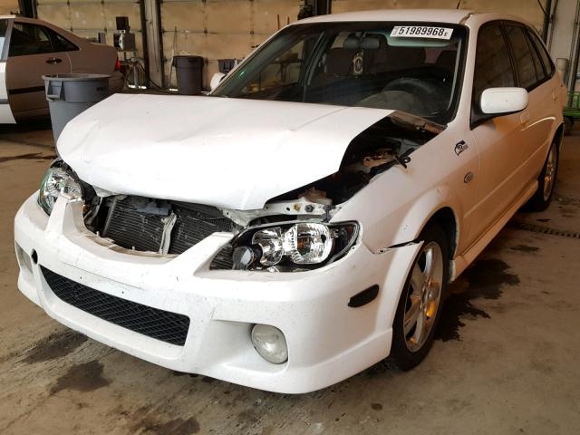 JM1BJ245931219514 - 2003 MAZDA PROTEGE PR WHITE photo 2