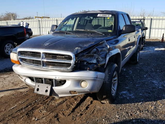 1D7HG48N13S108552 - 2003 DODGE DAKOTA QUA GRAY photo 2