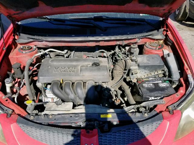 5Y2SL62823Z411664 - 2003 PONTIAC VIBE RED photo 7