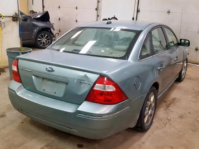 1FAHP25177G155941 - 2007 FORD FIVE HUNDR TEAL photo 4