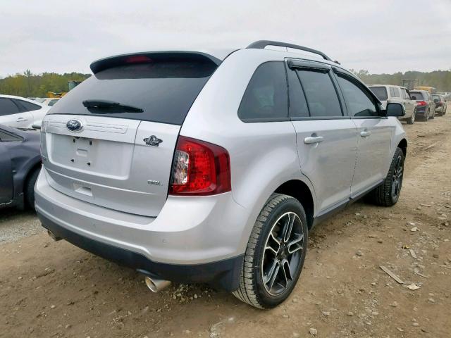 2FMDK3JC1EBA89214 - 2014 FORD EDGE SEL SILVER photo 4