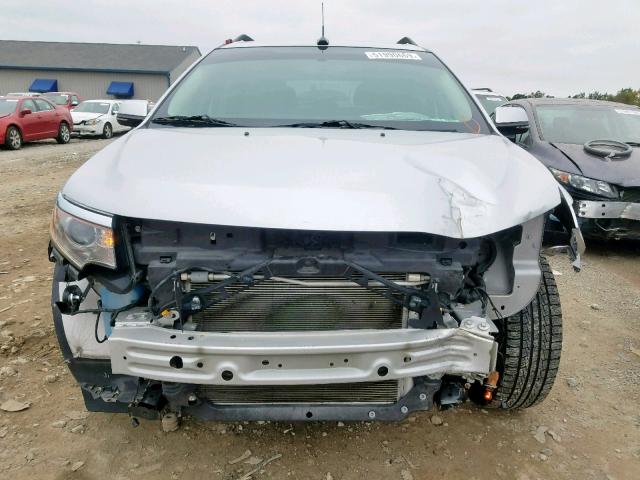 2FMDK3JC1EBA89214 - 2014 FORD EDGE SEL SILVER photo 9