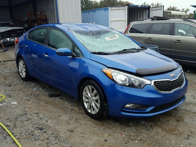 KNAFX4A81F5362901 - 2015 KIA FORTE EX BLUE photo 1