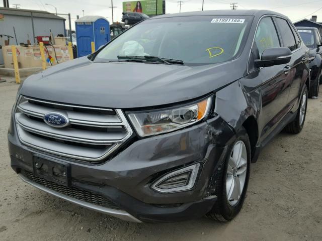 2FMPK3J96JBC32606 - 2018 FORD EDGE SEL CHARCOAL photo 2