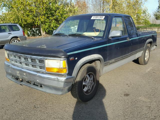 1B7GL23X8SS349554 - 1995 DODGE DAKOTA GREEN photo 2