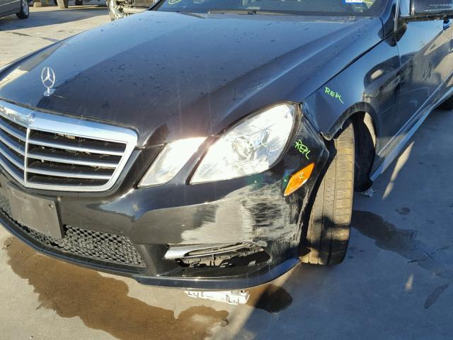 WDDHF5KB2DA744380 - 2013 MERCEDES-BENZ E 350 BLACK photo 9