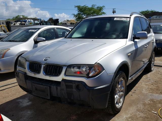 WBXPA73455WC49147 - 2005 BMW X3 2.5I SILVER photo 2