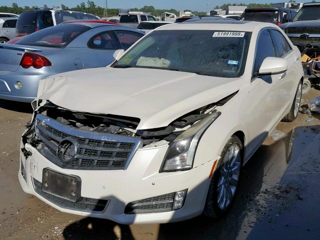 1G6AE5S32D0121051 - 2013 CADILLAC ATS PREMIU WHITE photo 2