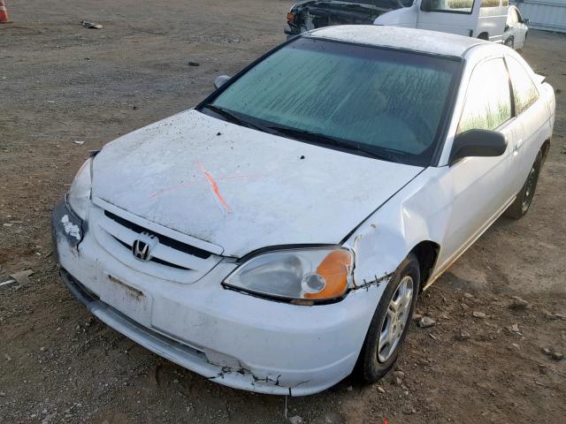 1HGEM22522L012829 - 2002 HONDA CIVIC LX WHITE photo 2