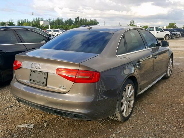 WAUFFAFL2FN021358 - 2015 AUDI A4 PREMIUM GRAY photo 4