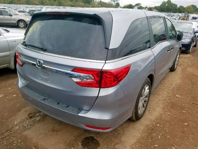 5FNRL6H20KB074787 - 2019 HONDA ODYSSEY LX GRAY photo 4