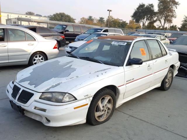 1G2NW54N0PC801791 - 1993 PONTIAC GRAND AM G WHITE photo 2