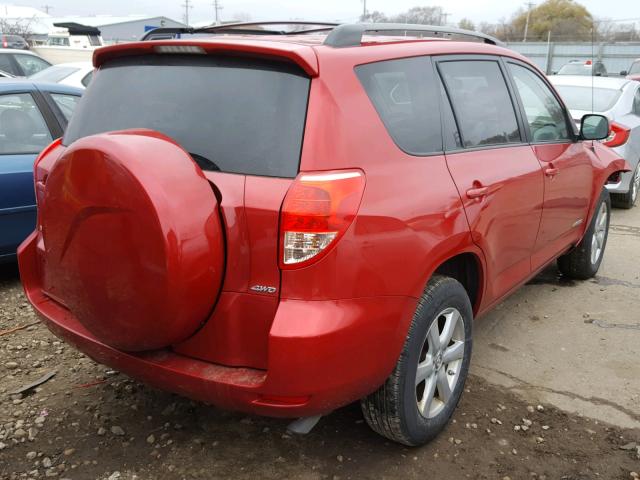 JTMBK31V576020427 - 2007 TOYOTA RAV4 LIMIT RED photo 4