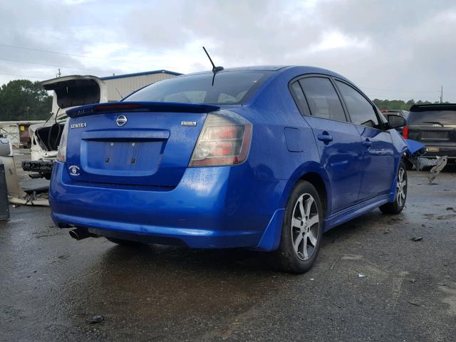 3N1AB6AP6CL770596 - 2012 NISSAN SENTRA 2.0 BLUE photo 4