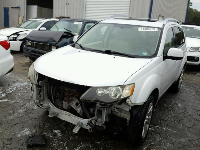 JA4MS41X57Z020713 - 2007 MITSUBISHI OUTLANDER WHITE photo 2