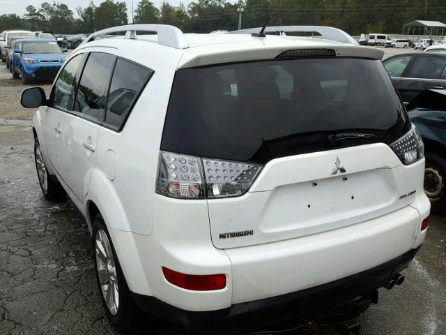 JA4MS41X57Z020713 - 2007 MITSUBISHI OUTLANDER WHITE photo 3