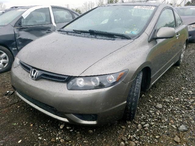 2HGFG118X6H549694 - 2006 HONDA CIVIC EX GRAY photo 2