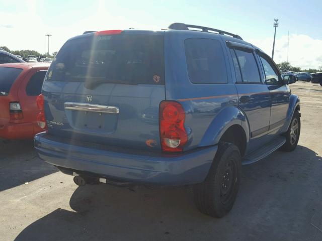 1D4HD48N36F160574 - 2006 DODGE DURANGO SL BLUE photo 4