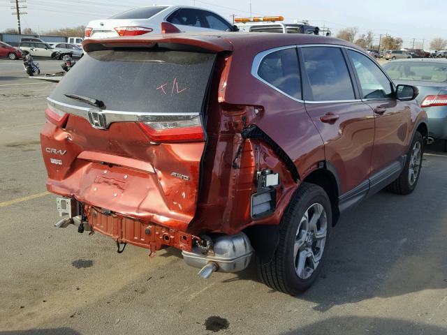 2HKRW2H86JH651679 - 2018 HONDA CR-V EXL RED photo 4