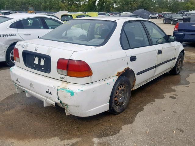 1HGEJ6529VL029097 - 1997 HONDA CIVIC DX WHITE photo 4