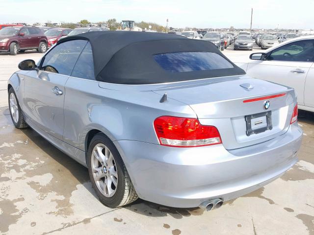 WBAUL73588VJ74757 - 2008 BMW 128 I BLUE photo 3